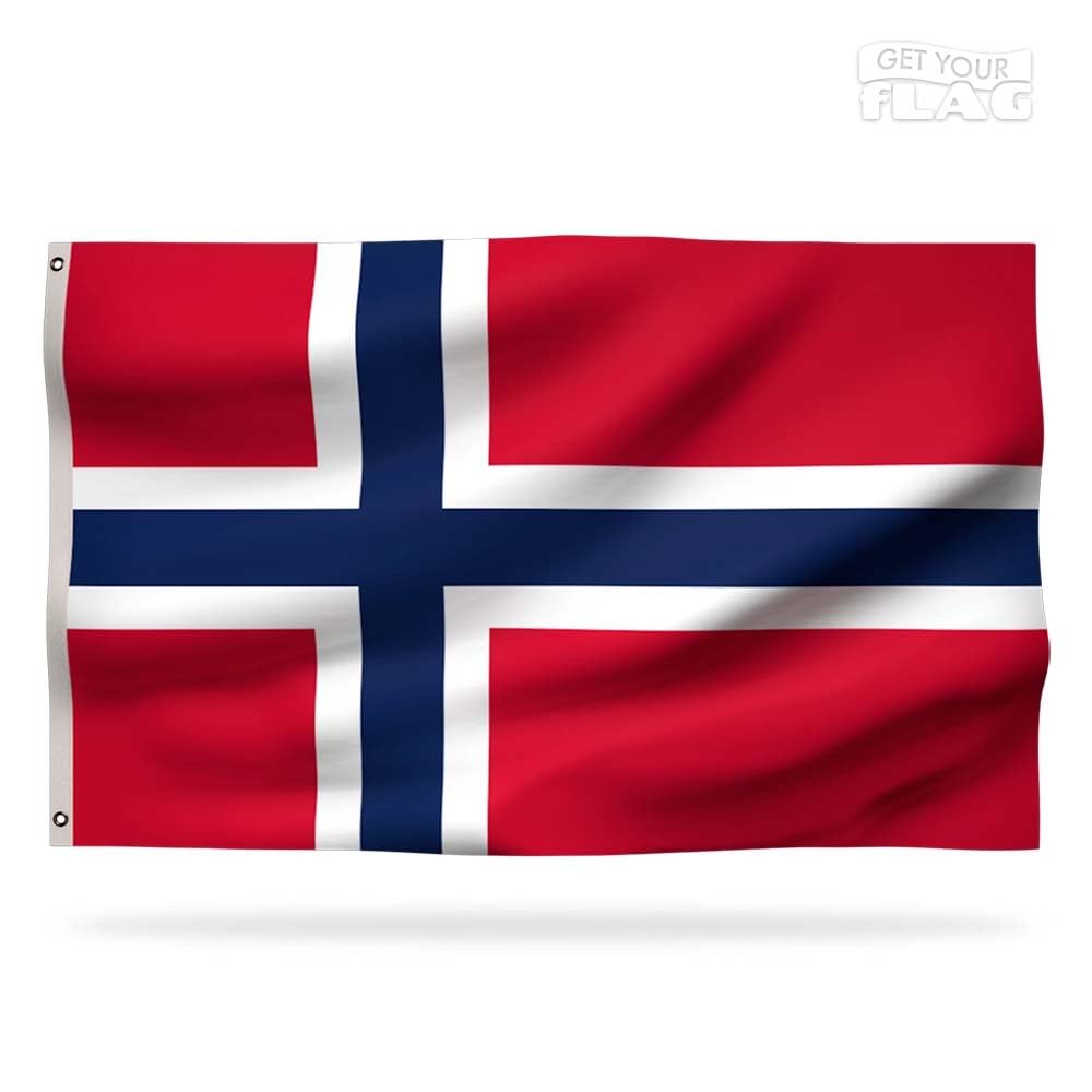 Premium Norwegian Flag 150x90cm - Very Resistant and Excellent Quality Norway Flag with 2 metal eyelets - Be proud of your colors ! — image 1