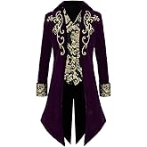 Apocrypha Mens Medieval Steampunk Tailcoat Victorian Prince Jacket Frock Coat