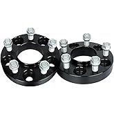 IRONTEK 1in 5x114.3mm Wheel Spacers Adapter (25mm, 70.5mm Hub Bore, 14x1.5 Studs) 5x4.5 Hubcentric Spacers Compatible for 2015-2021 Ford Mustang Black 2PCS
