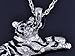 Alilang Crouching Silvery Tone Black Striped Rhinestone Tiger Pendant Necklace
