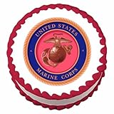 1/4 Sheet ~ Marine Corp Emblem ~ Edible Image Cake/Cupcake Topper!!!