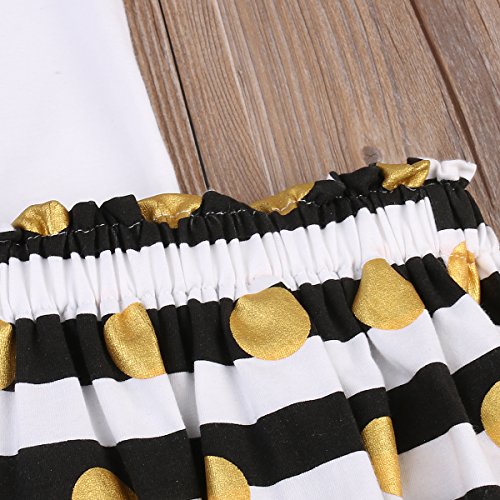 Baby Girl Big &Little Sister Bodysuit Tops Bowknot Striped Skirts Dress Set (2-3 Years, Big Sister)