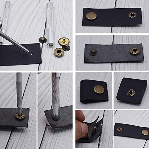 image for TommoT 60 Set Snap Fasteners-3 Color(Gunmetal Black,Silver and Bronze)