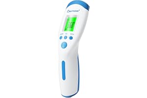 Berrcom Non-Contact Infrared Forehead Thermometer for Adults, Kids & Babies, Digital Thermometer with Fever Alarm & LCD Displ