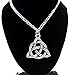 HuntGold 1X Women Celtic Knot Trinity Interweave Alloy Pendant Chain Necklace Choker(Silver)
