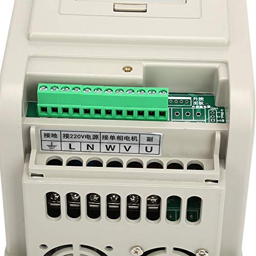 Variable Frequency Drive 220VAC VFD Speed Controller for Single-Phase 0.75kW AC Motor