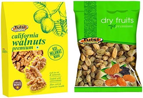 Tulsi Walnut Kernels, 200g and Tulsi Dry Fruits Raisins 1kg