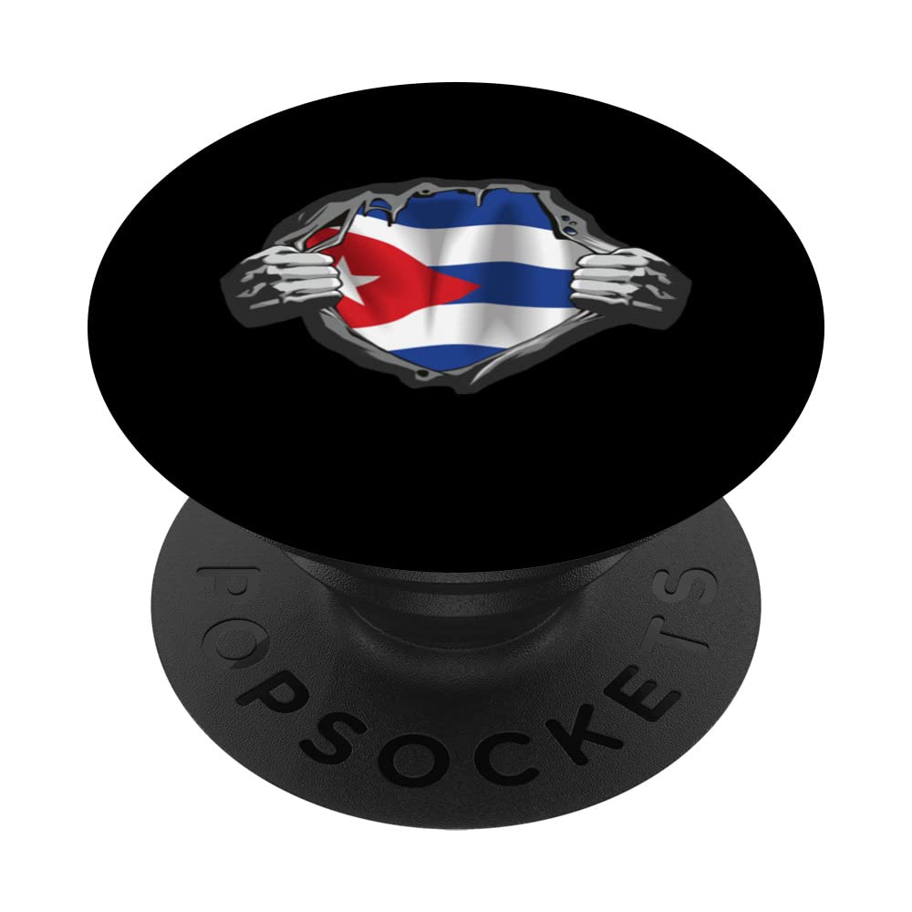 Cuba ripped shirt design show your heart PopSockets Swappable PopGrip