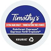 Timothy's World Coffee 74-01120 Rainforest Espresso K-cups, Extra Bold, 96-Count