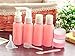 PYRUS Travel Bottles, Transparent Travel Bottle Set Lightweight Pump and Spray Plastic Containers Ideal for Cosmetic Shampoo Shower Gel