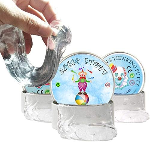 ASADARA Fluffy Crystal Clay Blocks Sludge Toys Slime Malleable,Soft Hand Gum Jelly Muddy Mud Toys,Stress Relief Toy DIY Decompression Toys, Polymer Sludge Kids Adults,Non-Toxic (Transparent White)