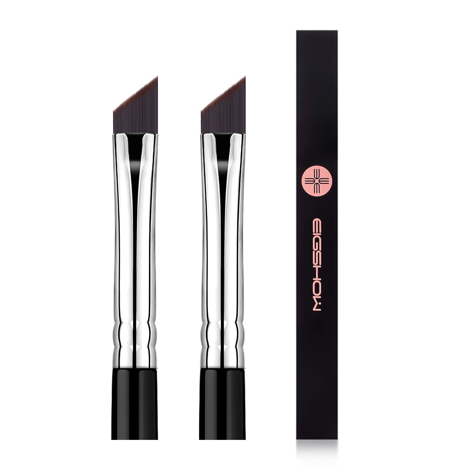 Eyeliner Brush,EIGSHOW Eyeliner Makeup Brush 2PCS Makeup Angle Eyebrow Kabuki Brushes, Portable Eye Powder Foundation Brush, Beauty Cosmetic Tool (E835)