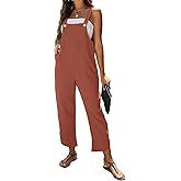 AMEBELLE Women's Sleeveless Cotton Linen Overalls Rompers Baggy Wide Leg Jumpsuits