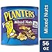PLANTERS Mixed Nuts, Lightly Salted, Resealable Container - Roasted Nuts: Almonds, Cashews, Pecans, Hazelnuts & Less Than 50% Peanuts - Good Source of Protein, Fiber & Healthy Fats - Kosher,- 3 Lb 8 Oz ( total 56 Oz)