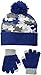 iXtreme Little Boys Camo Hat Glove 2 Pc Set, Royal, Youth Boys
