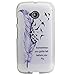Moto E 2nd Gen Case, Motorola E 2nd Gen Case, Harryshell(TM) Feather Pattern Slim Tpu Gel Flexible Silicone Soft Case Cover Skin Protective for Motorola Moto E (2nd Generation)