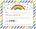 MyExpression 20 cnt Rainbow Fill in Thank You Cards and Envelopes