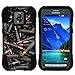 TurtleArmor | Samsung Galaxy S5 Active Case | G870 [Gel Max] Impact Proof Cover Hard Kickstand Hybrid Fitted Shock Silicone Shell Military War Camo Design - Black Bullets