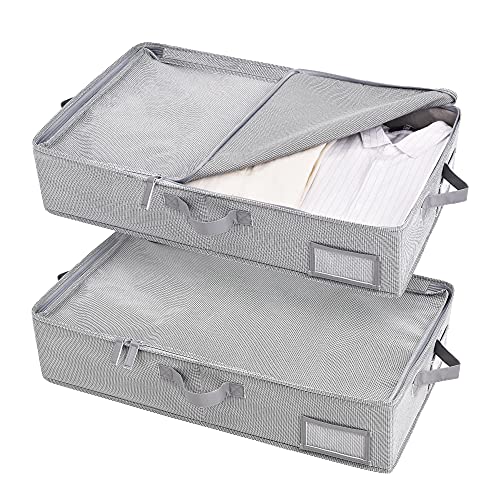 StorageWorks Underbed Storage Box With Zippers, Underbed storage