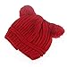 Tonsee Cute Baby Kids Girl Boy Dual Balls Warm Winter Knitted Cap Hat Beanie