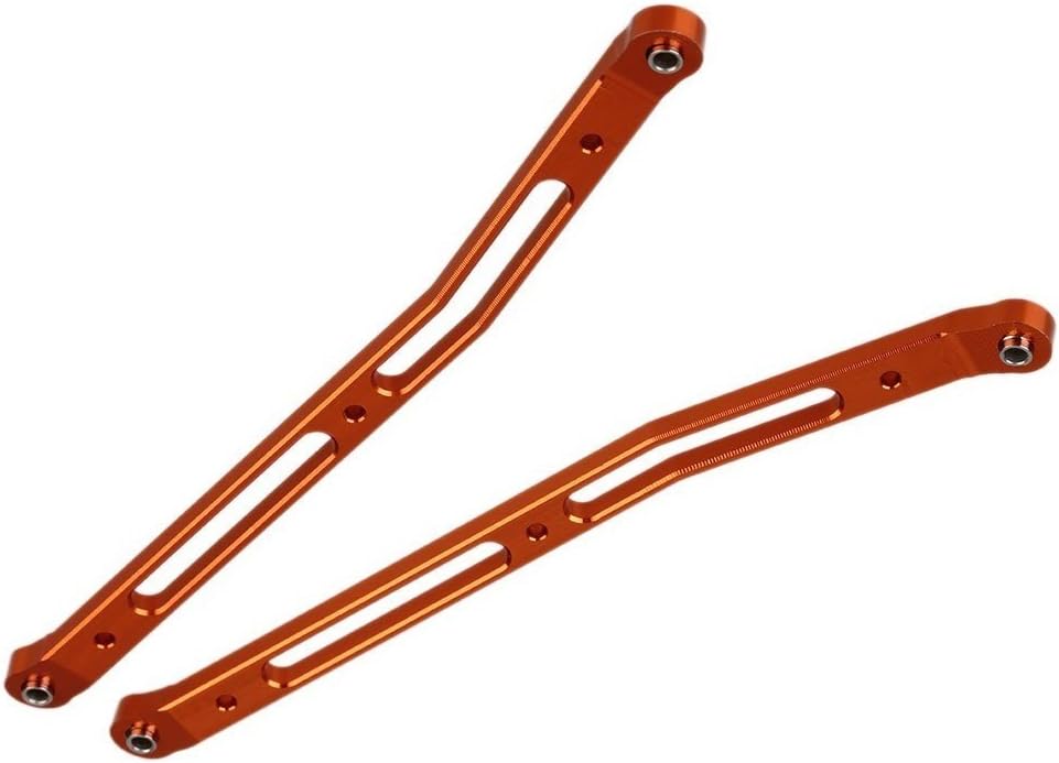 Yiguo 2pcs Aluminium Alloy AX31007 Rear Upper Chassis Linkage Link for 1:10 Axial Yeti Rock Racer 90026 Climbing RC Car Orange