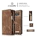KONKY Magnetic Wallet Case Suit for Galaxy S8 Brown