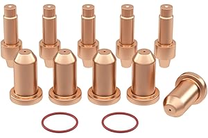 SHINNOUS Upgraded Plasma Cutting 30A Tips &Electrodes 770791/249926 & 249969 O-Rings Kit for Miller XT40 and XT30 Plasma Torch&Hobart Airforce 40i XT40R Torch(PK12,with O-Rings,30A)