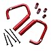 IPARTS Red Front Grab Handle Red Hard Mount Solid Steel Grab Handle Grab Bars for 07-17 Jeep JK Wrangler 2 & 4 Door Pair