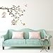 DECOWALL DW-1510BR Birds on Tree Branch with Bird Cages Kids Wall Stickers Wall Decals Peel and Stick Removable Wall Stickers for Kids Nursery Bedroom Living Room (Brown) d?cor