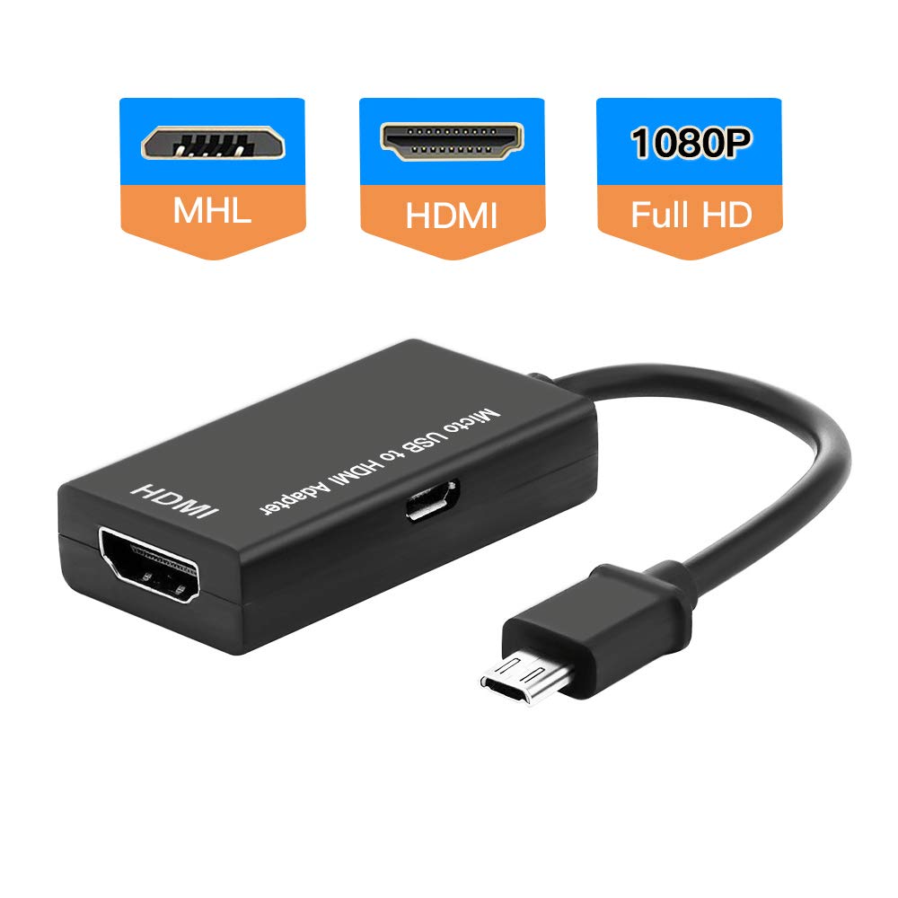 MHL to HDMI Adapter, Micro USB to HDMI Cable with Video and Audio