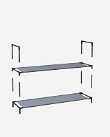 SONGMICS 10-Tier Shoe Rack Grey LSH010G01 173 cm Metal Frame Non-Woven Shelves view 5