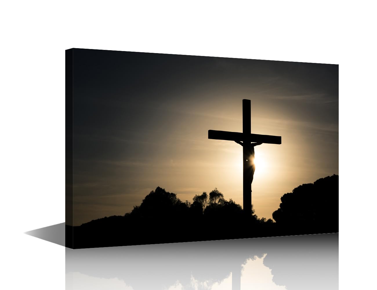 Christ Redeemer Pictures for Living Room Christian Wall Art Prints on Canvas Jesus Crucifixion Painting Modern Artwork Wall Decor for Bedroom Office Bathroom Decor Ready to Hang, 16" Wx24 H