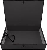 ED Pukka Foolscap A4 Glossy Box Files 70mm Spine Black with Clip Lock view 2