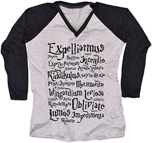 Harry Potter Women T-Shirt Expelliarmus shirt Everytees Long Sleeve Baseball Raglan Gift for Women Small