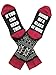 Shele Funny Saying Knitting Word IF YOU CAN READ THIS BRING ME A GLASS OF WINE Crew Socks for Men Women