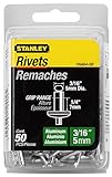 Stanley Paa64-5B Aluminum Rivets, 3/16 Inch X 1/4 Inch, Pack of 50(Pack of 50)