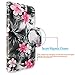 S7 Edge Case, Galaxy S7 Edge Case, Cellularvilla [Slim] [Card Slot] Premium Pu Leather Wallet Case [Drop Protection] Flip Protective Stand Cover for Samsung Galaxy S7 Edge G935 (Black Pink Flower)