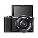 Sony Alpha a5100 24.3MP HD 1080p Mirrorless Digital Camera with 16-50mm Lens Black Bundle with 32GB Memory Card, Bag, Battery, Charger, 40.5mm Kit, Training Guide, Table-top Tripod and HDMI Cable