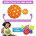 Skoolzy Rainbow Jumbo Creative Flakes 120 Piece Set - Montessori Sensory Toys Toddler Toys Building Blocks Occupational Therapy Educational Toys for Toddlers STEM Toys for Ages 2+ Includes eBook