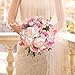 Veryhome Artificial Silk Peony Bouquets Wedding Home Decoration,Pack of 1 (Light Pink)