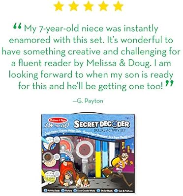 melissa & doug on the go secret decoder deluxe activity set and super sleuth toy