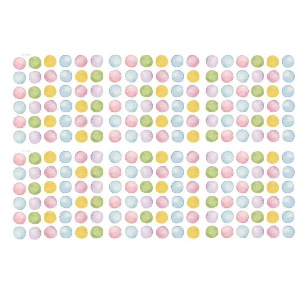 WANGCL 216 Pcs Polka Dot Wall Decals Removable Watercolor Boho Rainbow Wall Decal Stickers for Kids Baby Girls Living Room Bedroom
