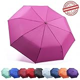 Frostfire Kolumbo Travel Umbrella Proven "Unbreakable" Windproof Tested 55MPH Sturdy, Durability Tested 5000 Times - Compact, UltraSlim Windmaster Umbrella, Auto Open/Close