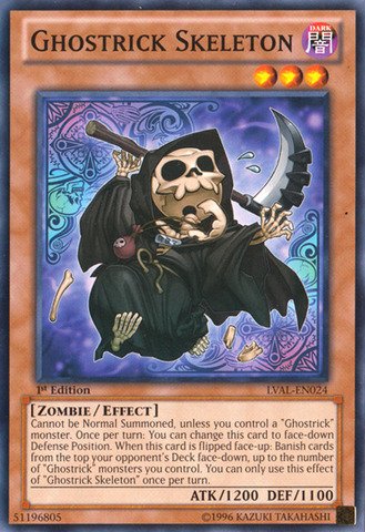 Yu-Gi-Oh! - Ghostrick Skeleton (LVAL-EN024) - Legacy of the Valiant - 1st Edition - Common