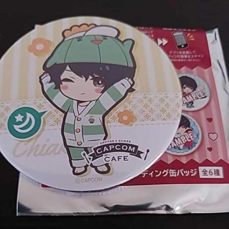Amazon カプコン カフェ 囚われのパルマ ボイス付き トレーディング 缶バッジ チアキ Capcom バッジ ホビー