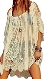 Cocobla Women Shirt Lace Mini Dress