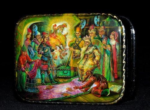 Fedoskino Lacquered Miniature Box, "Russian Fairy Tale"