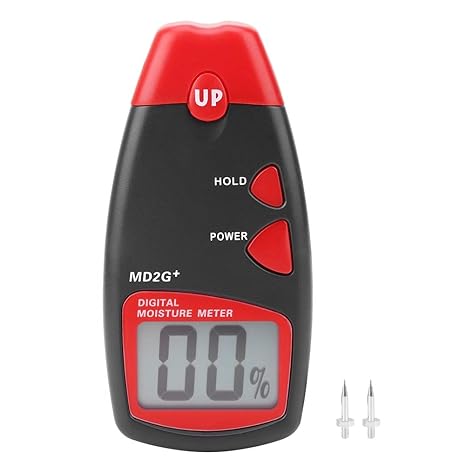 MD2G + LCD Feuchtigkeitsmessgerät, Holz Display Feuchtetester und Bambus Baumwollpapier