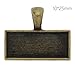 20pcs/lot- Pendant Trays with 10x25mm Rectangle Blank Bezel for Jewerly Makings (Antique Bronze)