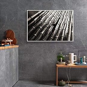 Floating Framed Canvas Wall Art for Living Room, Bedroom Black and White Landscape Canvas Prints for Home Decoration Ready to Hang - 16x24 inches